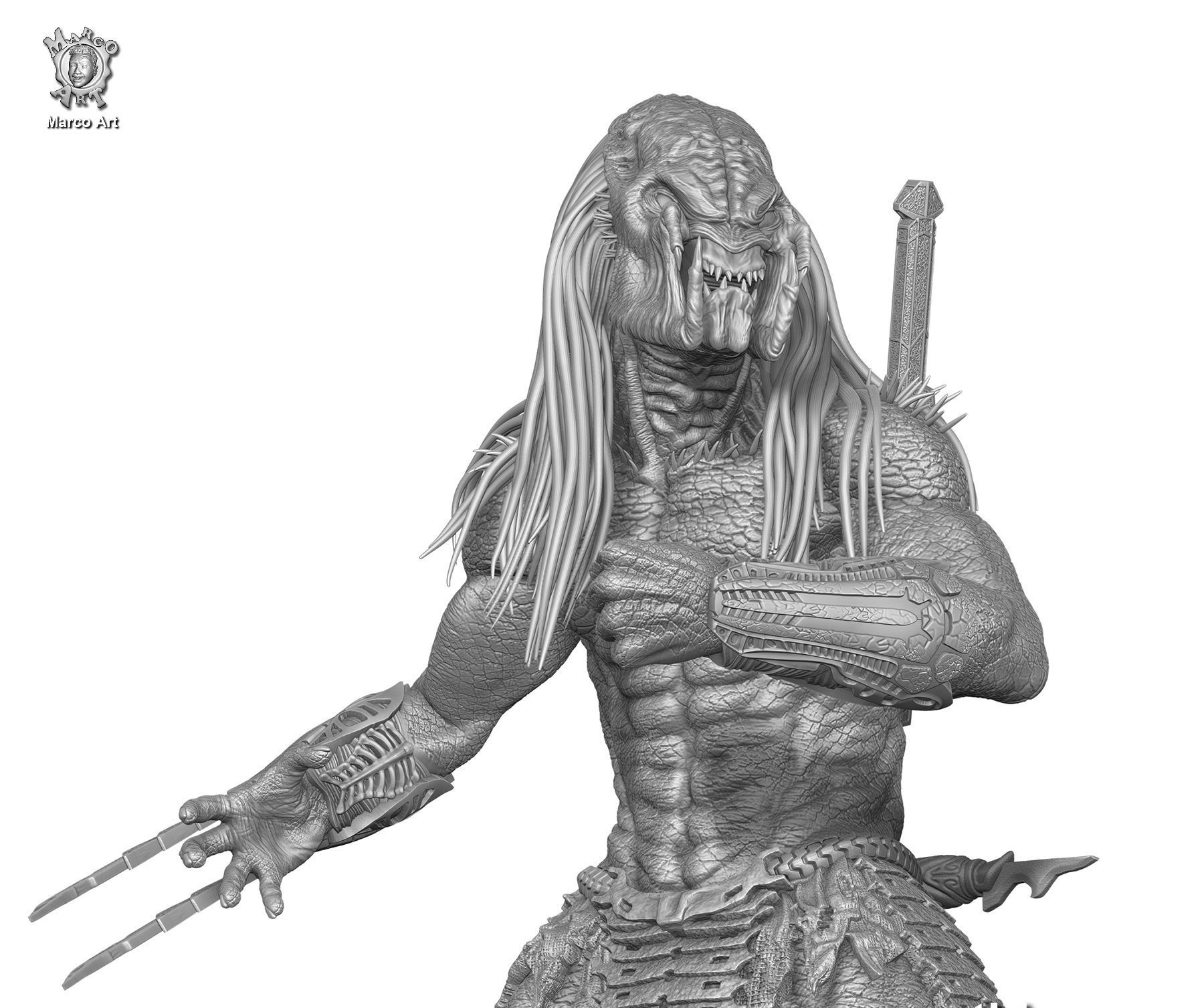 Prey Predator stl file  3D print model_2