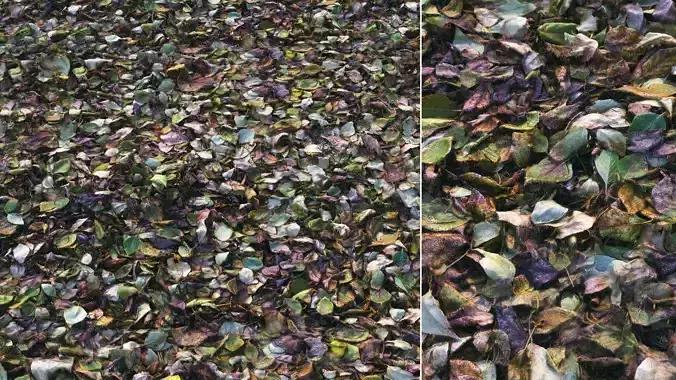 Autumn foliage material 01 3D model