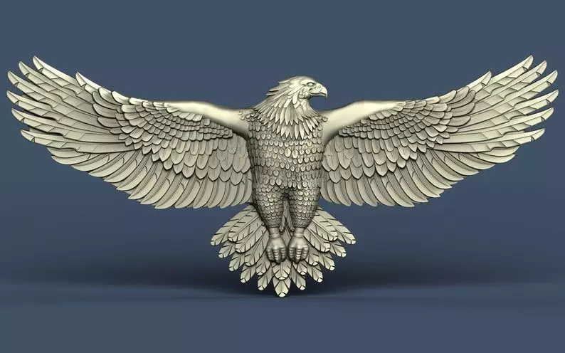 American eagle 3D STL Model for Machine Relief 3D model_0