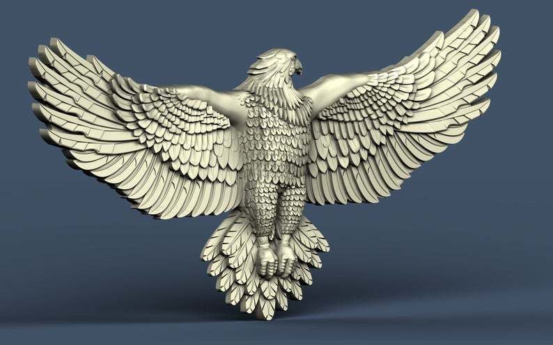 American eagle 3D STL Model for Machine Relief 3D model_1