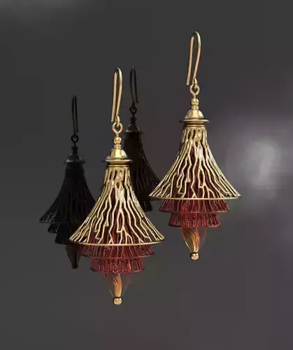 earing jewelry decorating Christmas tree