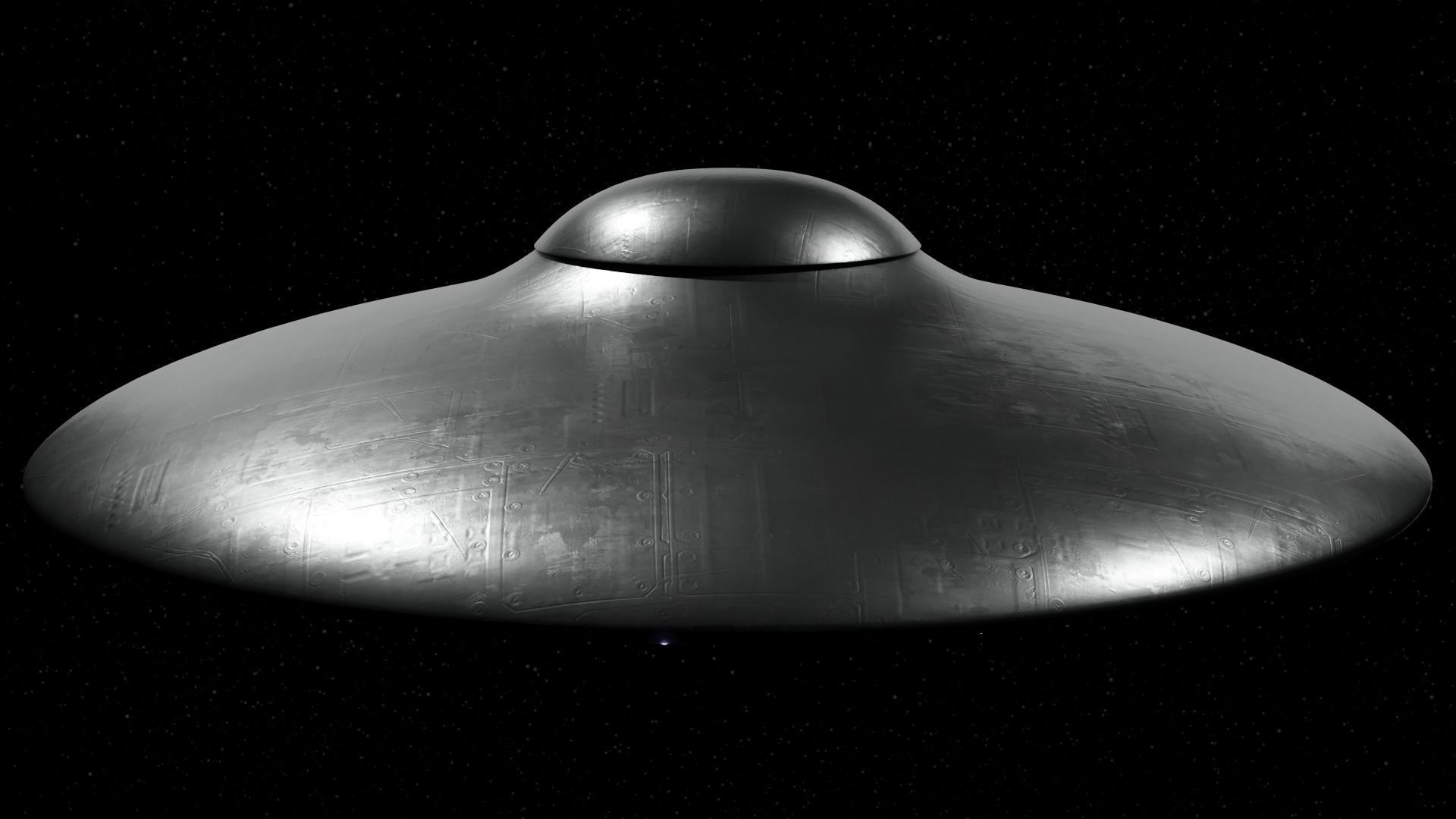 UFO Spaceship - Flying Saucer - Ovni - Nave Espacial  Low-poly 3D model_4