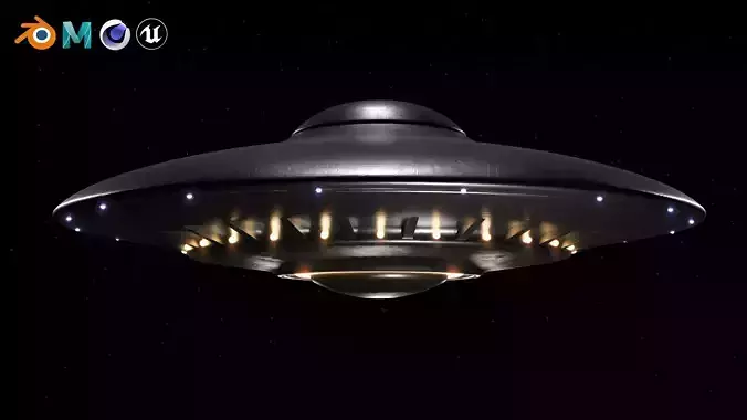 UFO Spaceship - Flying Saucer - Ovni - Nave Espacial  Low-poly 3D model