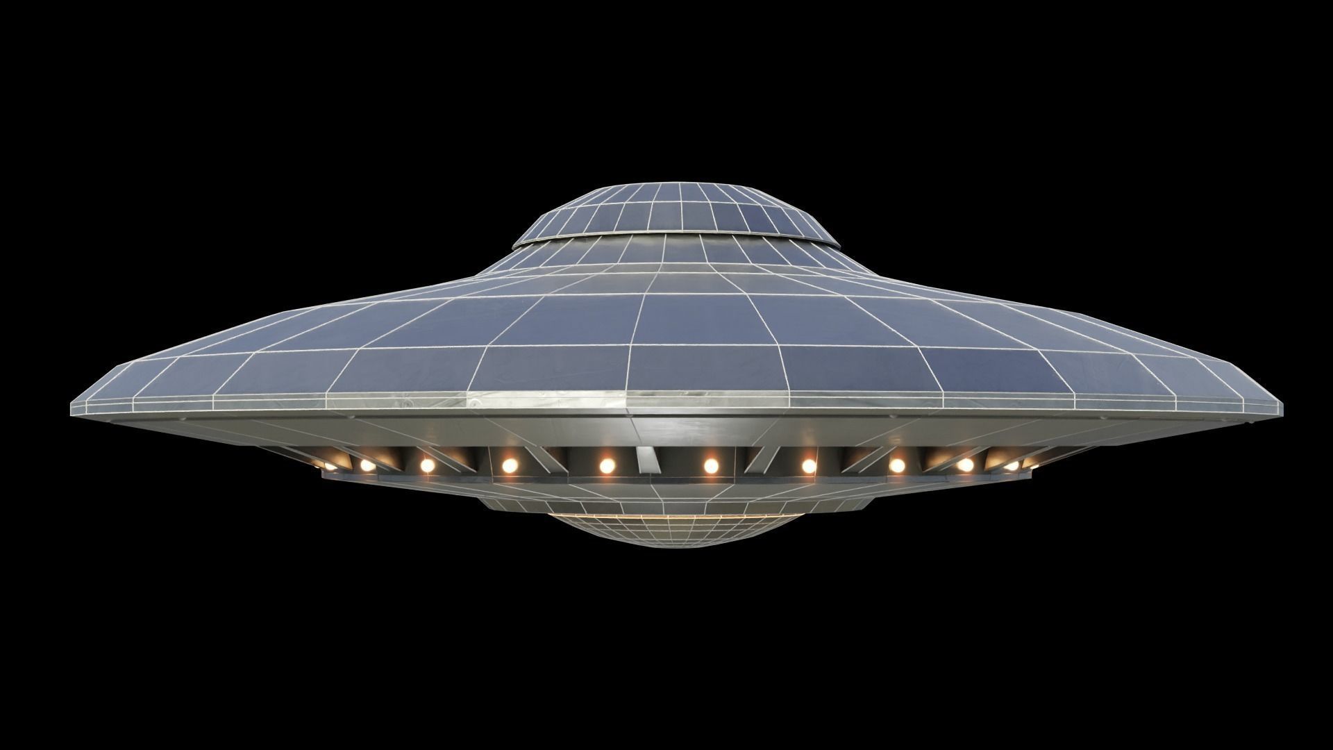 UFO Spaceship - Flying Saucer - Ovni - Nave Espacial  Low-poly 3D model_6