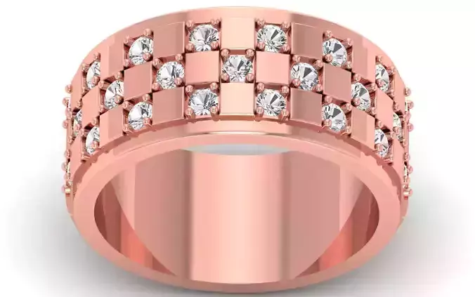 Solitaire Wedding Engagement WoMen Band Ring 3D print model