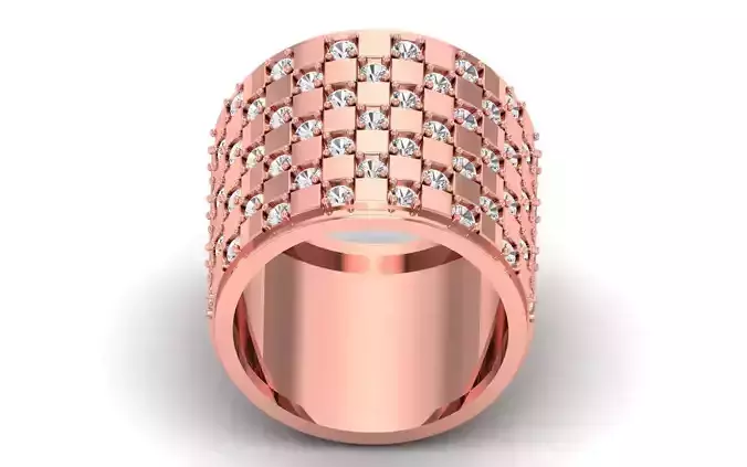 Solitaire Wedding Engagement Band Ring 3D print model