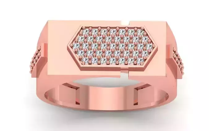 Solitaire Wedding Engagement Men Ring 3D print model