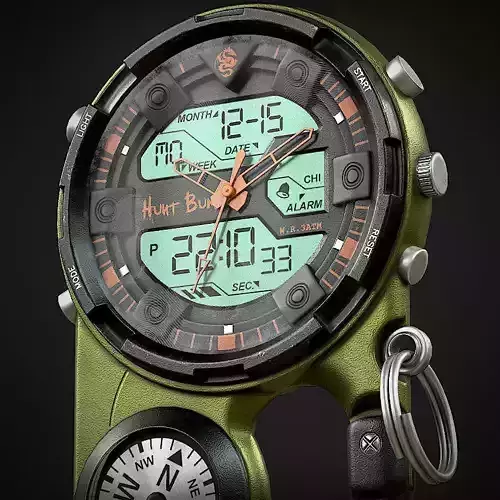 Game Ready Carabiners digital watch with carabiner