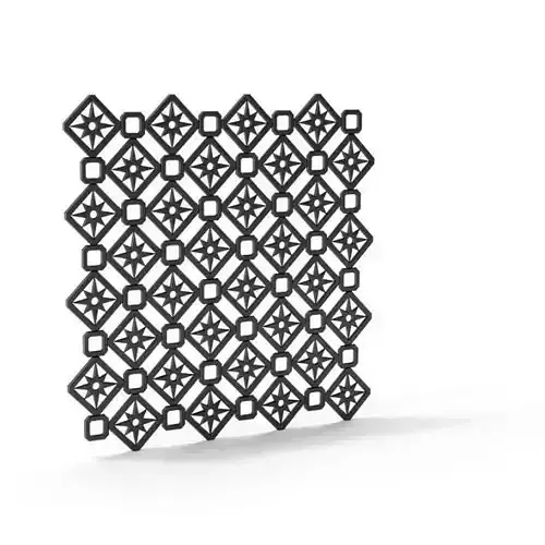 Black Railing With Sun Pattern