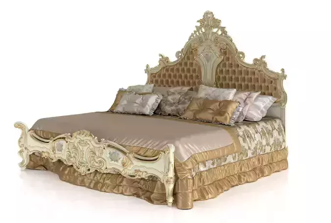 3D Model double bed