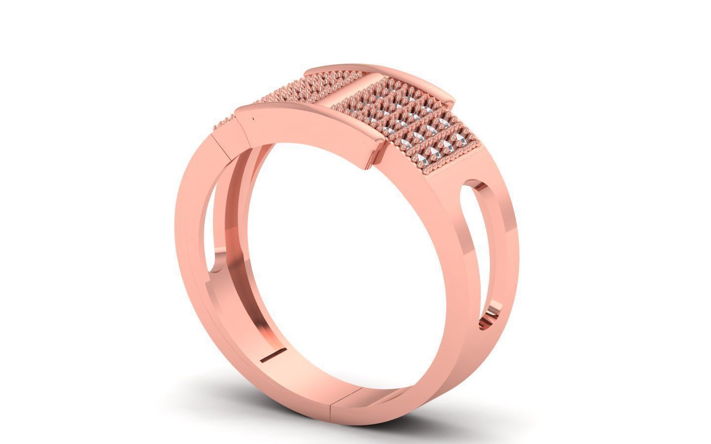 Solitaire Wedding Engagement Ring 3D print model_2