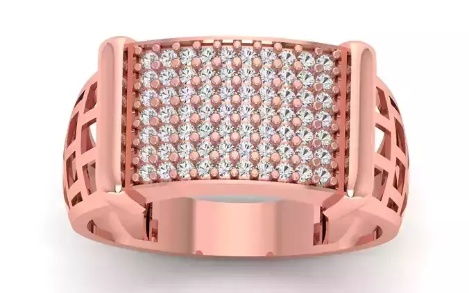 Solitaire Wedding Engagement Men Ring 3D print model