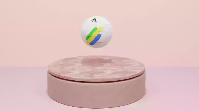 Quality Adidas Soccer Ball Low-poly 3D model