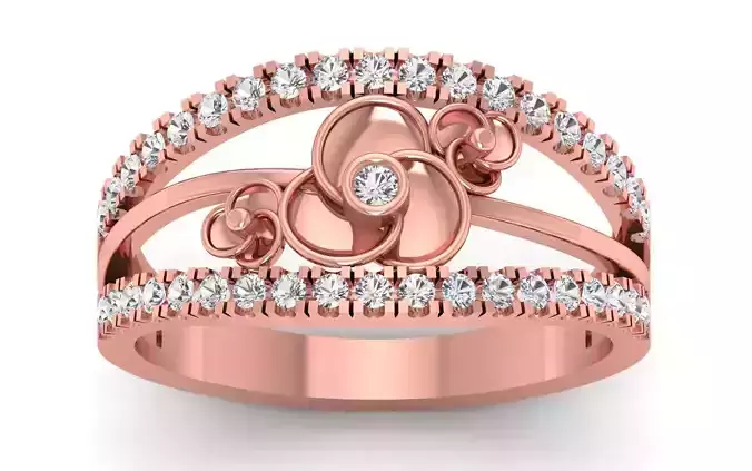 Solitaire Wedding Engagement WoMen Ring 3D print model