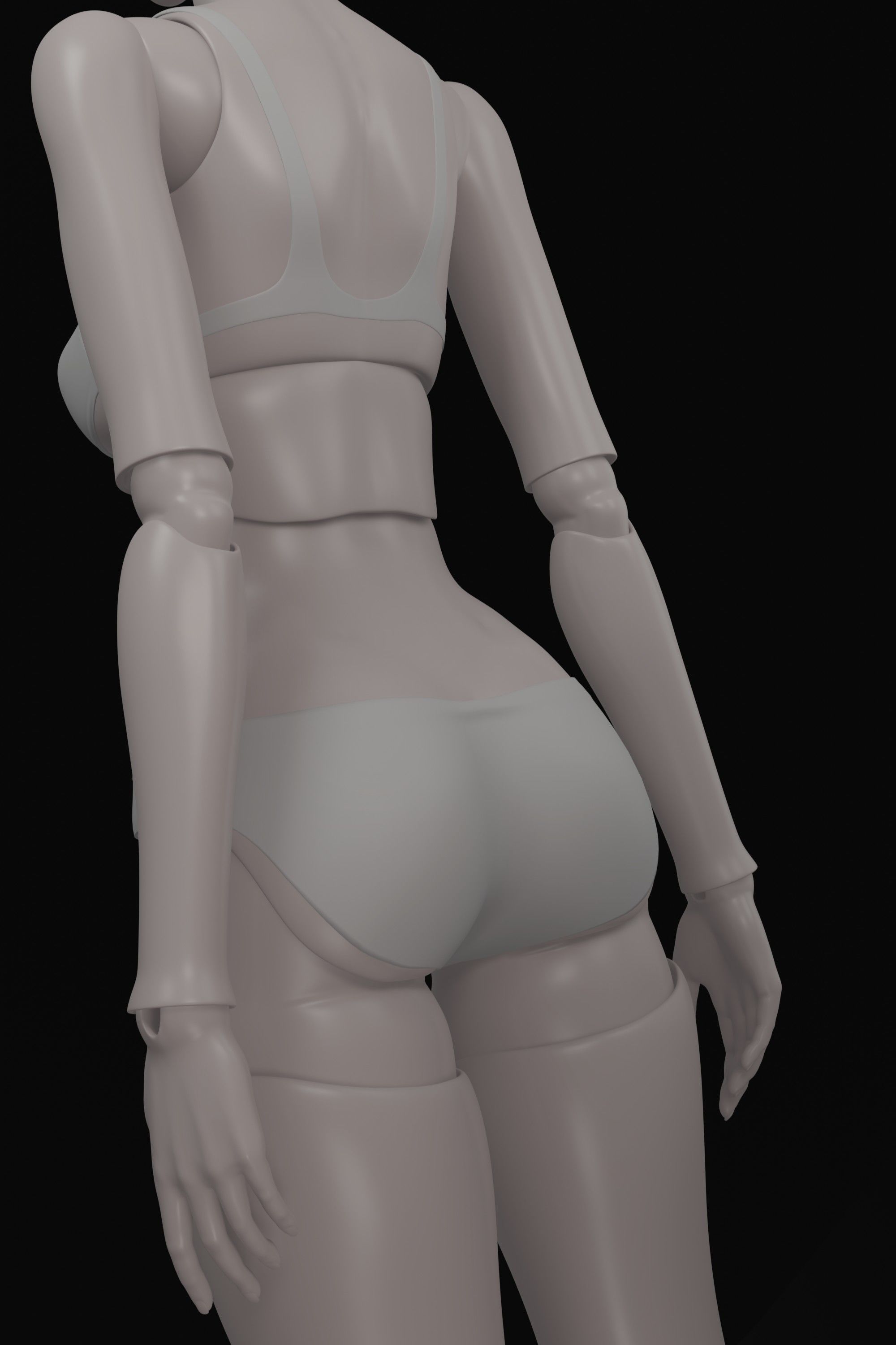 Asian lady doll 3D Printed BJD 3D print model_2