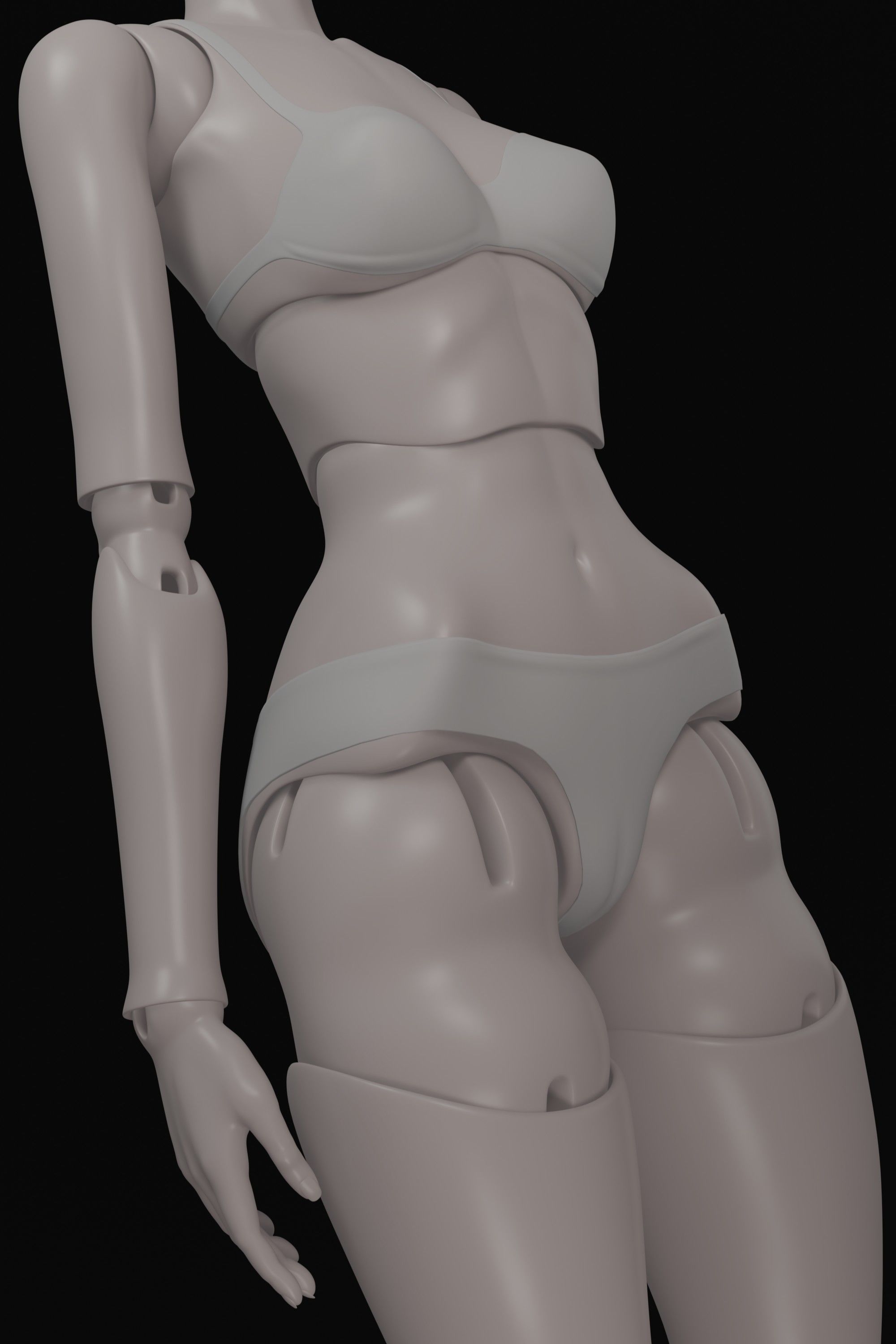 Asian lady doll 3D Printed BJD 3D print model_1