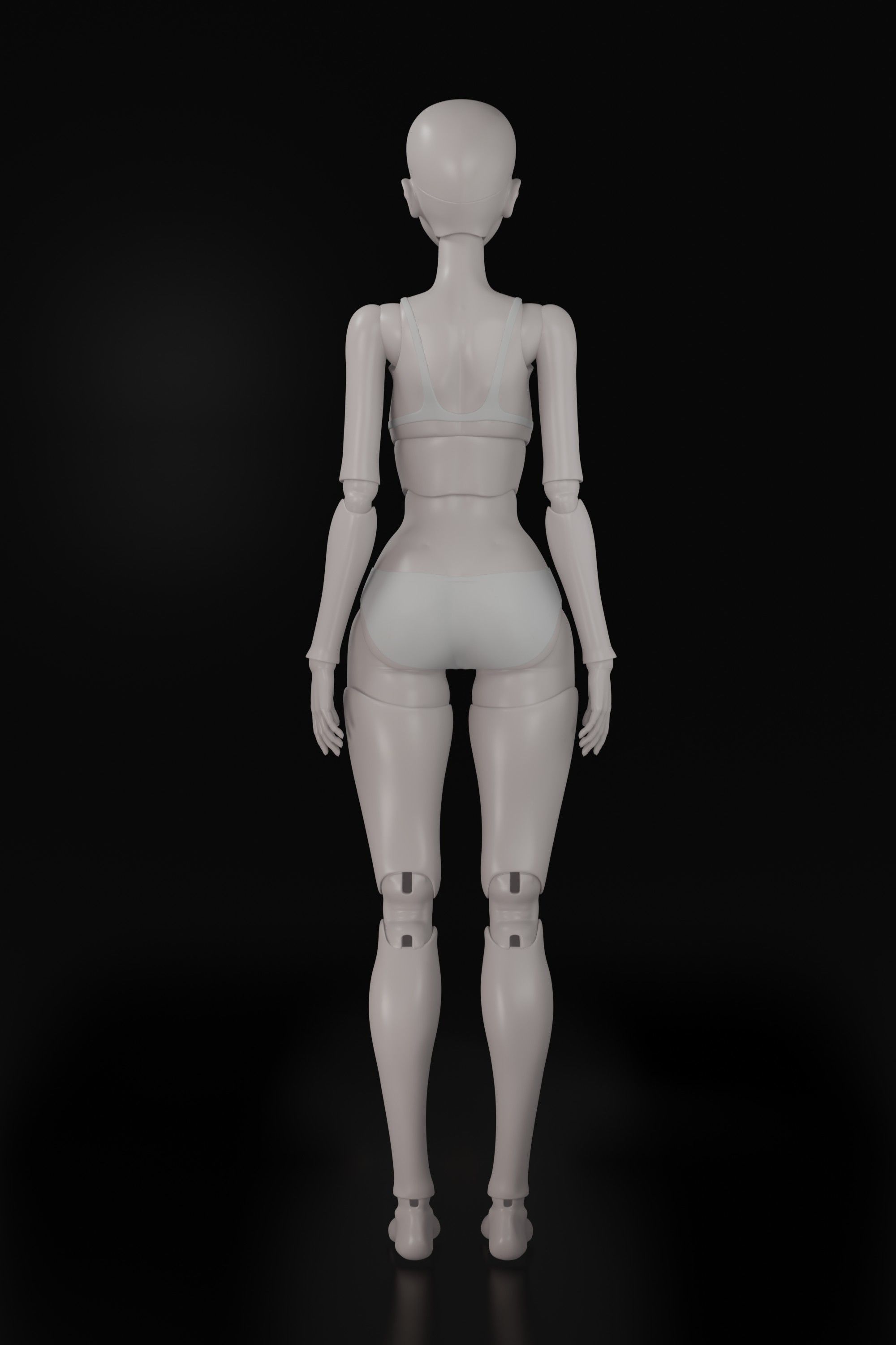 Asian lady doll 3D Printed BJD 3D print model_5