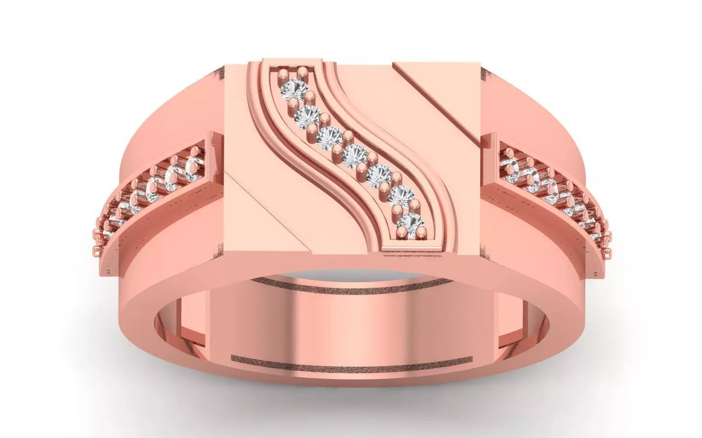 Solitaire Wedding Engagement Ring 3D print model_0