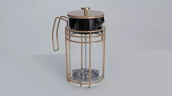 Brushed Copper French Press Coffee Maker