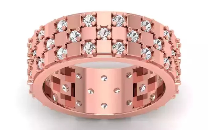 Solitaire Wedding Engagement WoMen Band Ring 3D print model