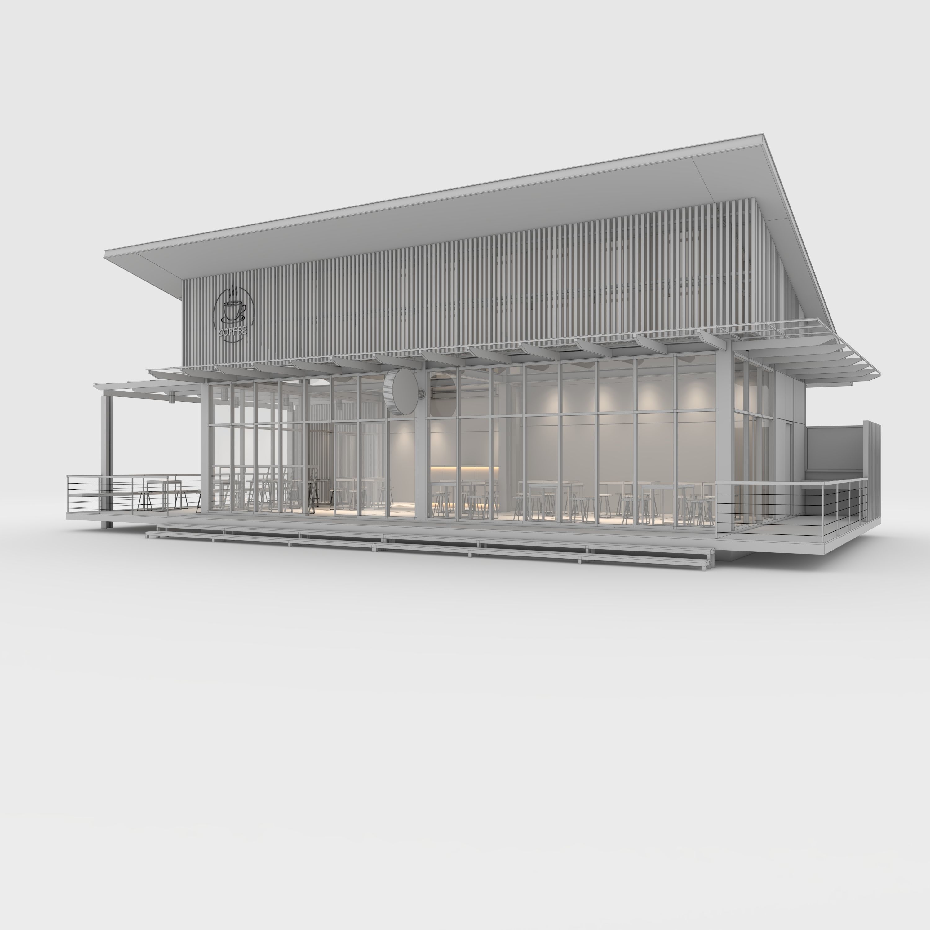 Cafe Modern 3 3D model_5