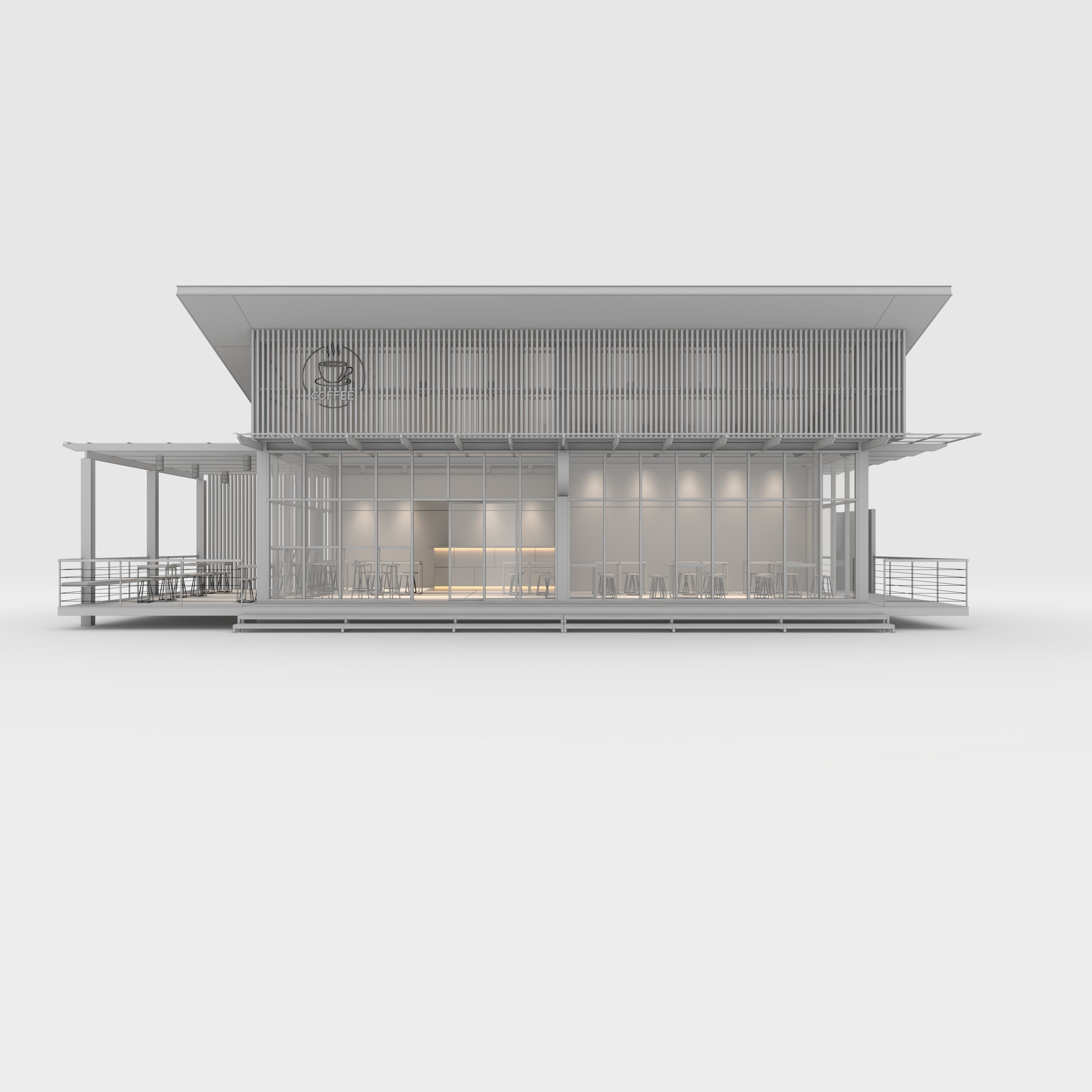 Cafe Modern 3 3D model_3