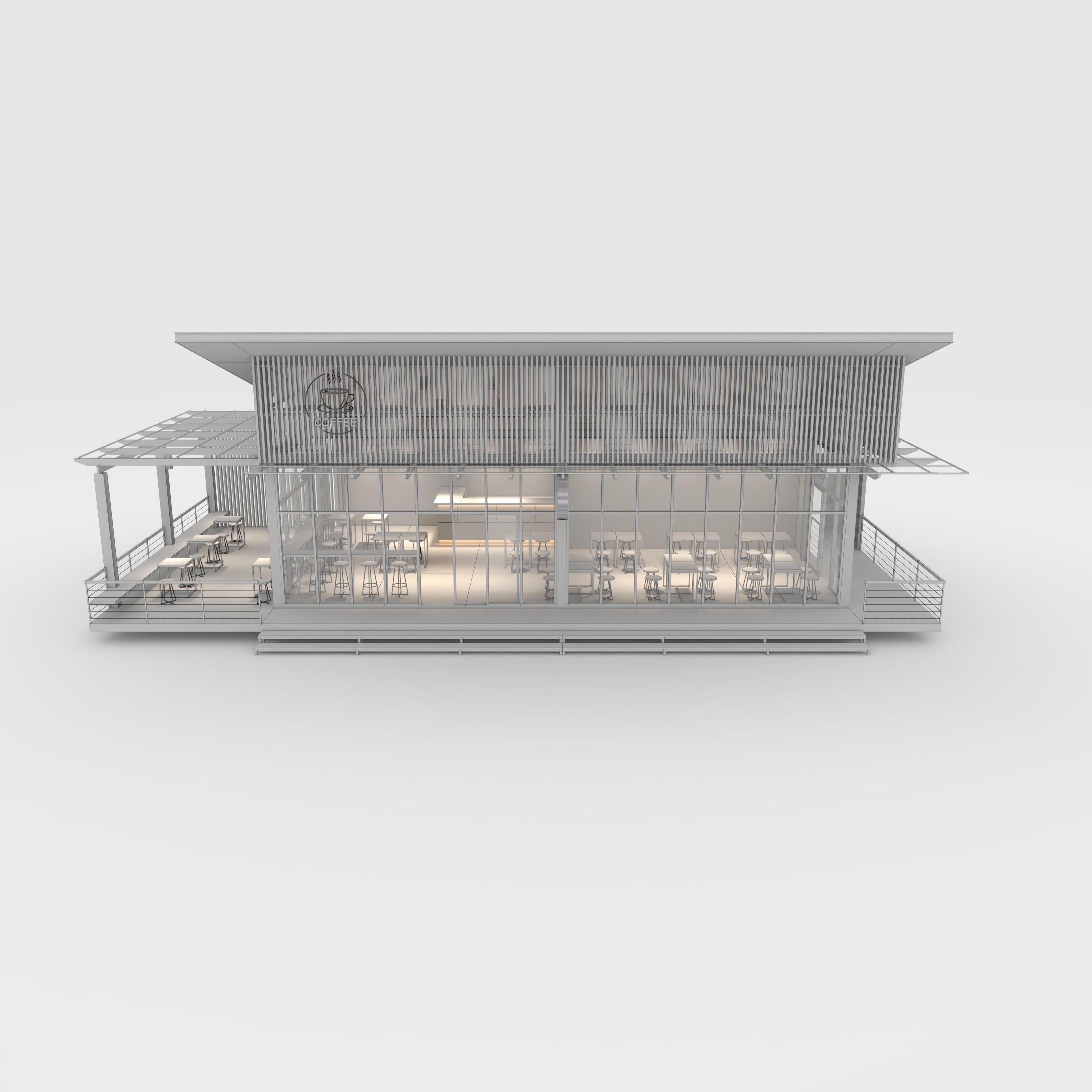 Cafe Modern 3 3D model_9