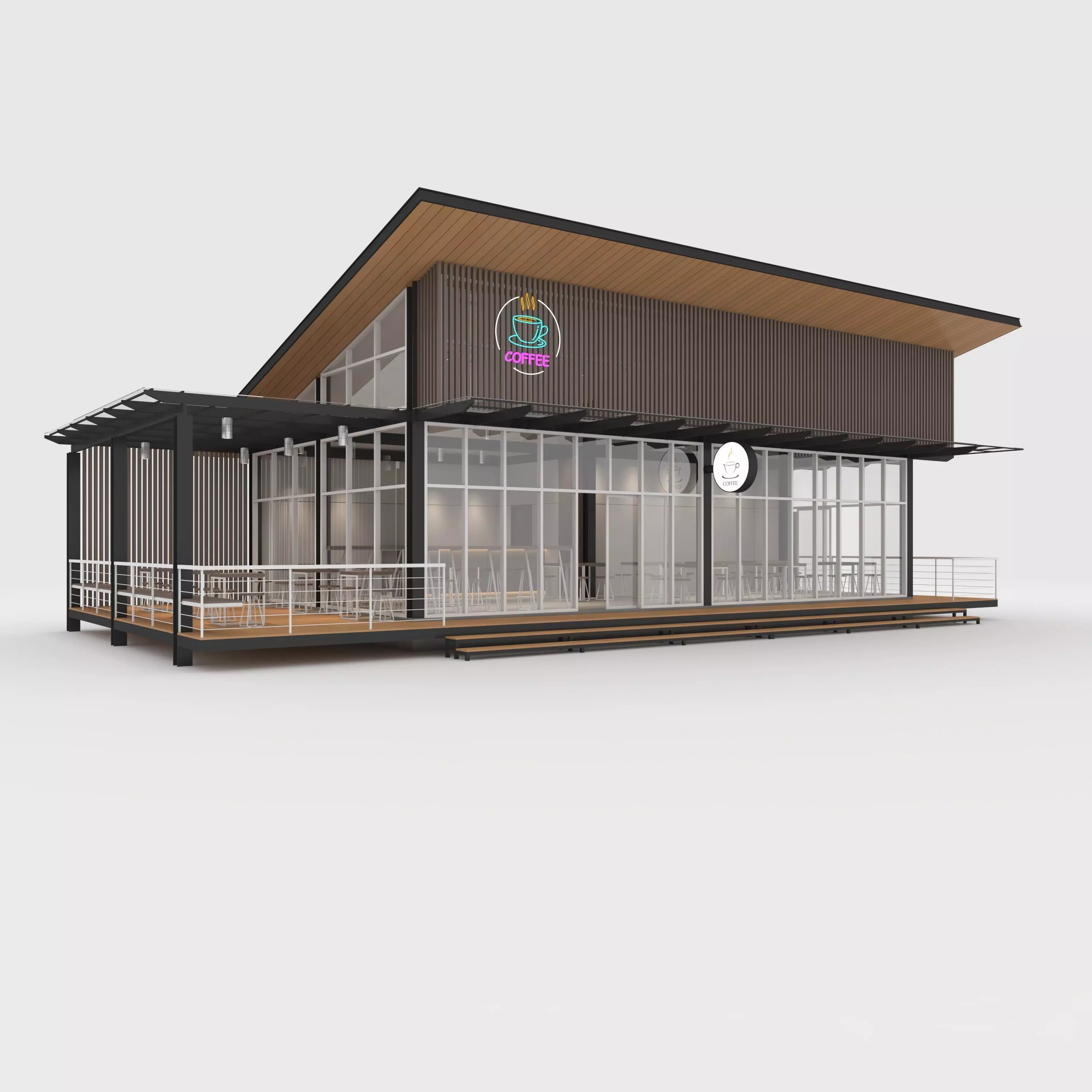 Cafe Modern 3 3D model_0