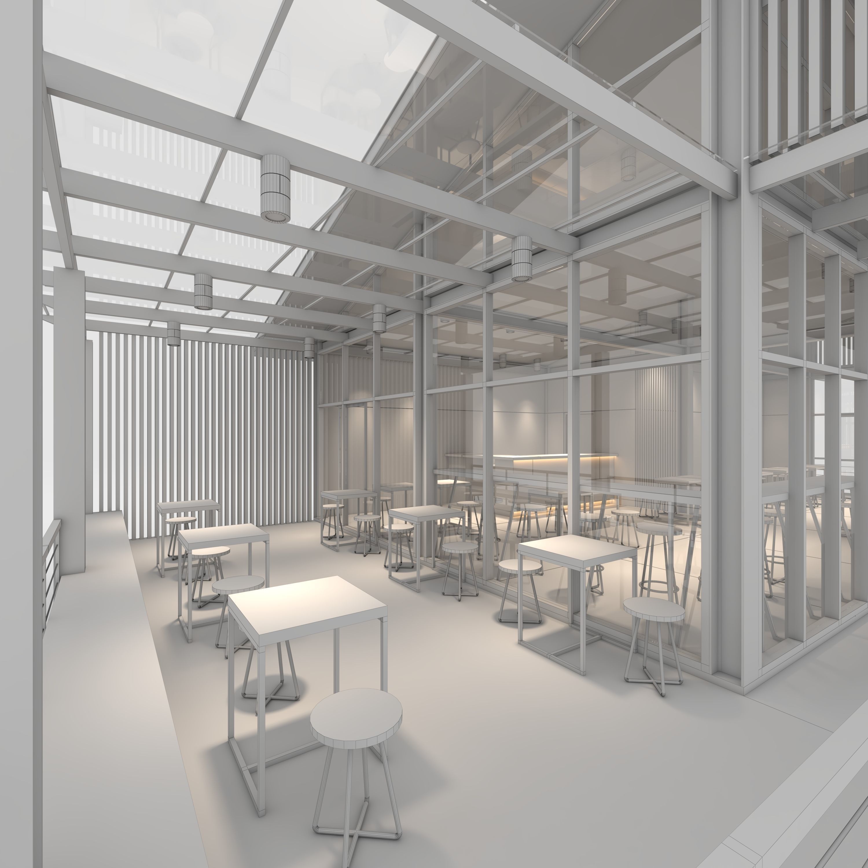 Cafe Modern 3 3D model_19