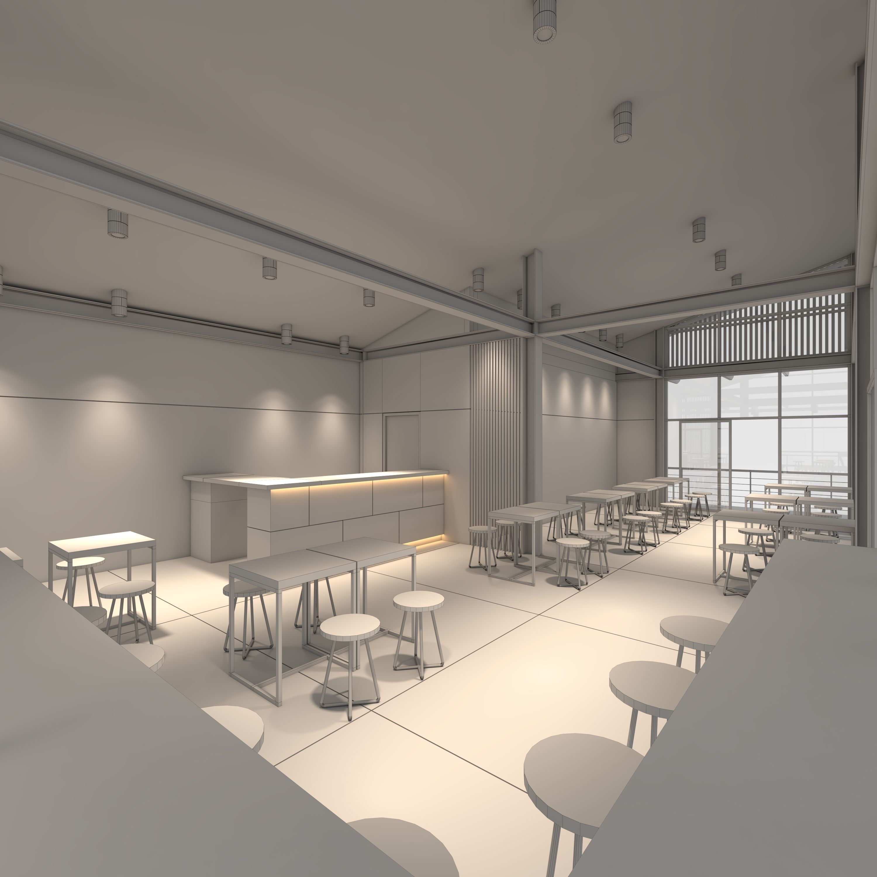 Cafe Modern 3 3D model_13