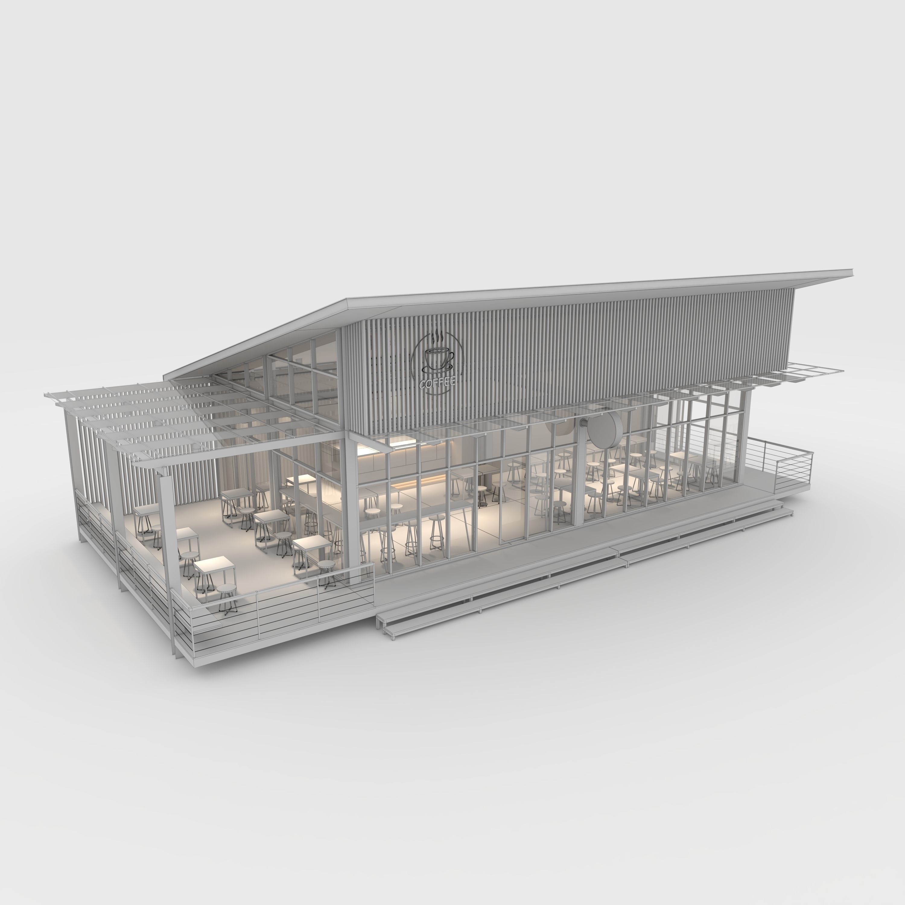 Cafe Modern 3 3D model_7