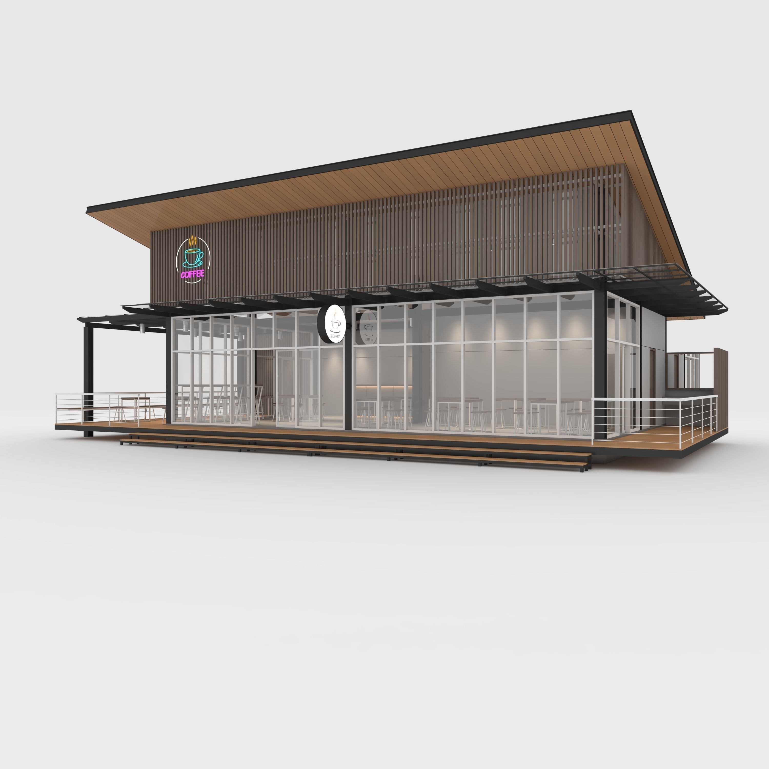 Cafe Modern 3 3D model_4