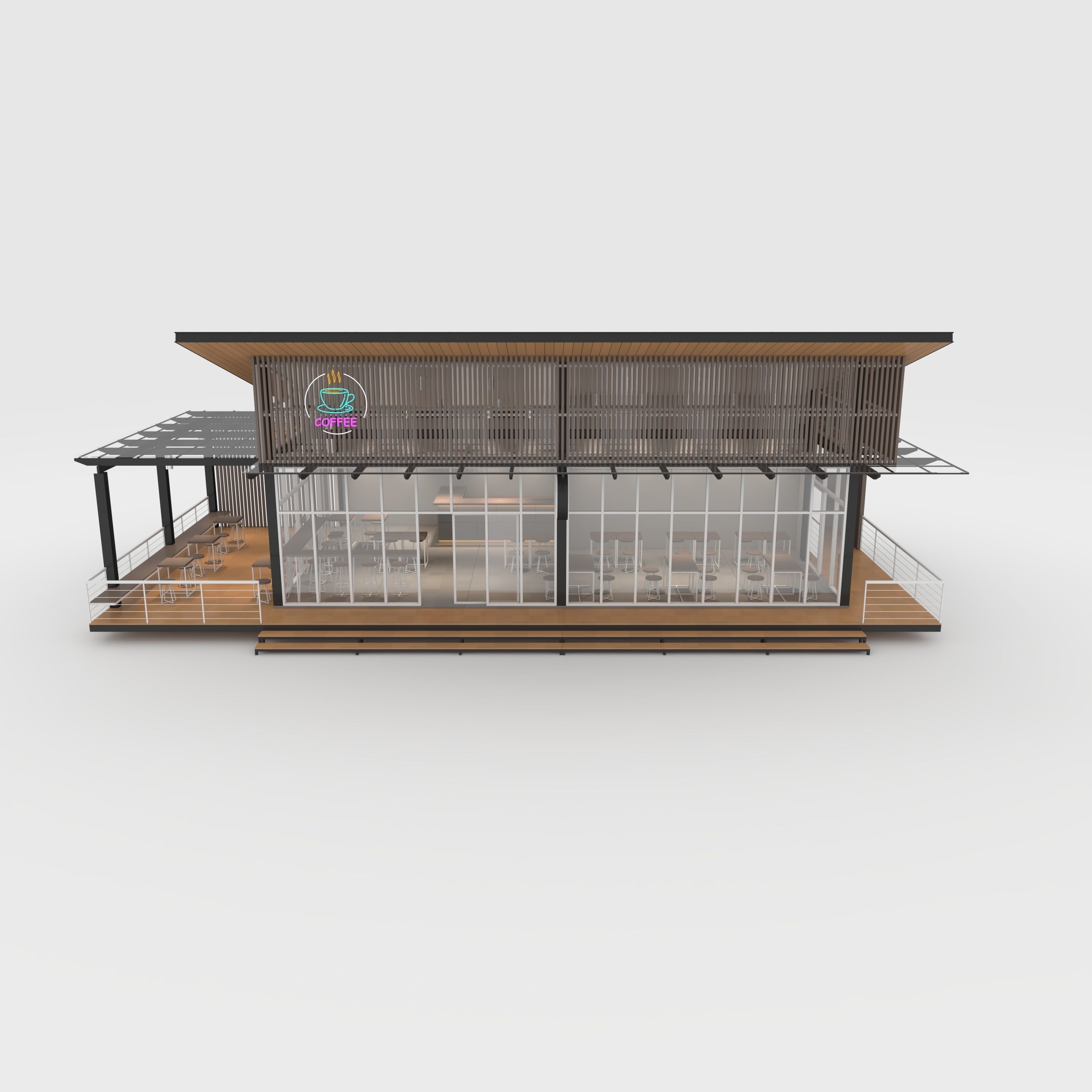 Cafe Modern 3 3D model_8