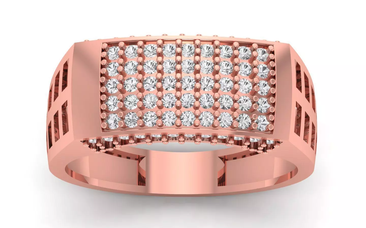 Solitaire Wedding Engagement Mens  Ring 3D print model_0