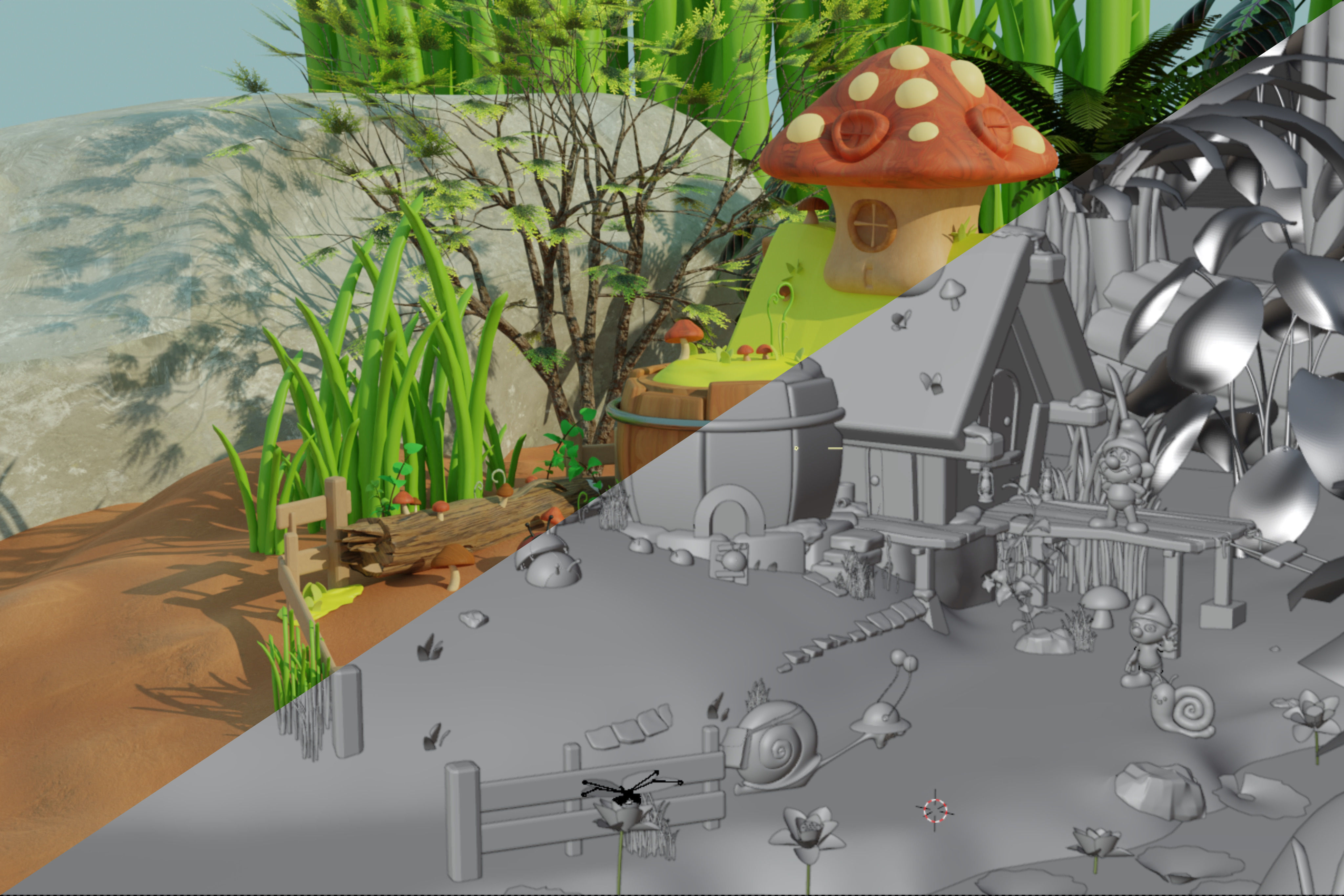 The Smurfs - the village xitrum 3D model_4