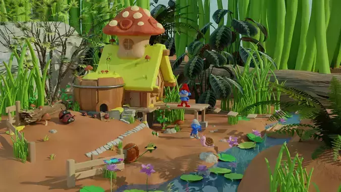 The Smurfs - the village xitrum 3D model