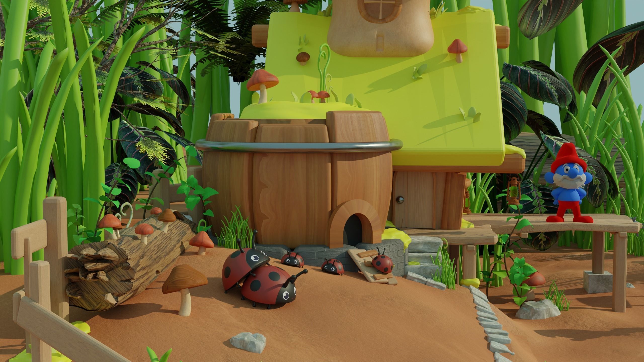 The Smurfs - the village xitrum 3D model_1