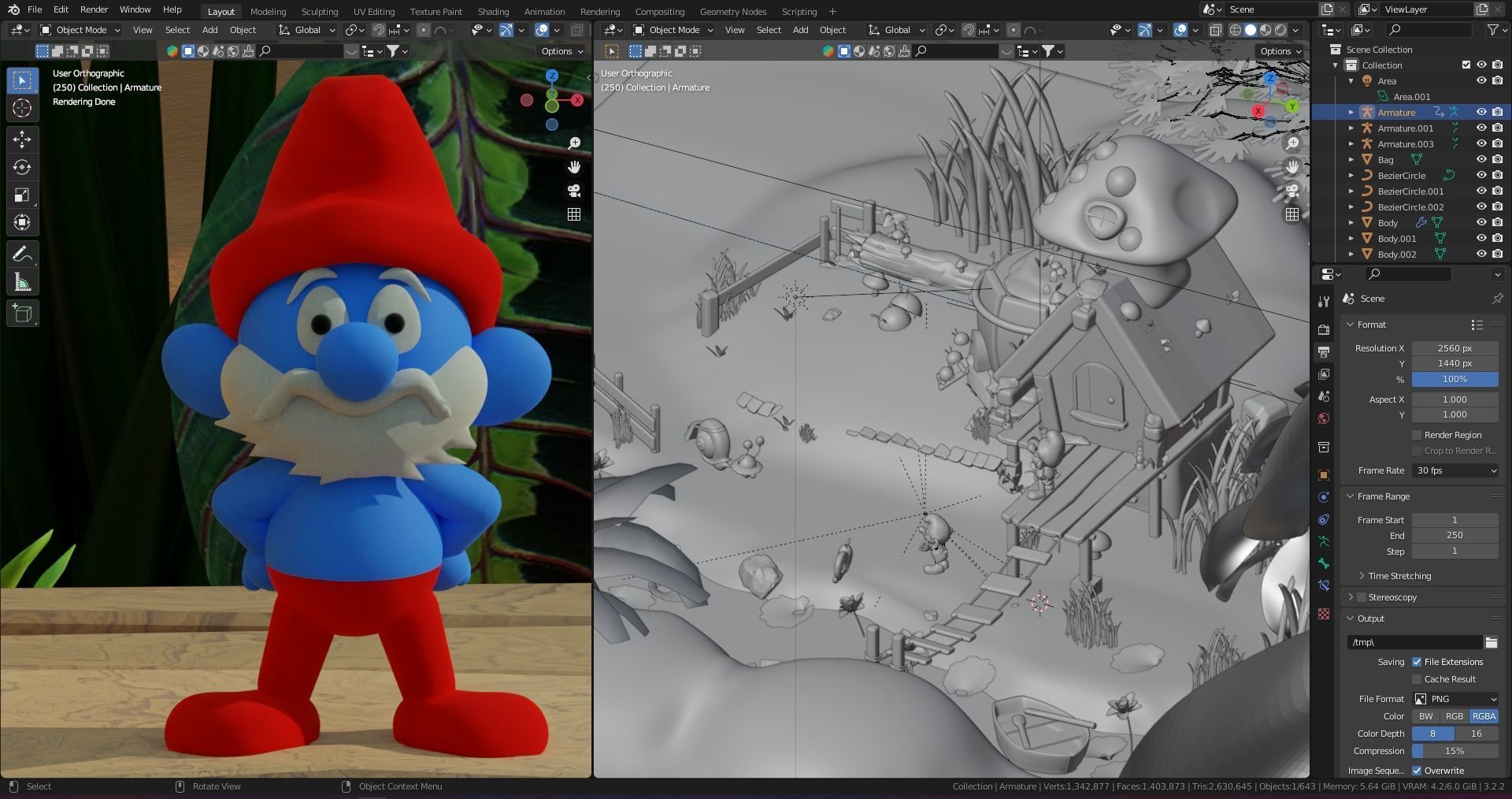 The Smurfs - the village xitrum 3D model_5