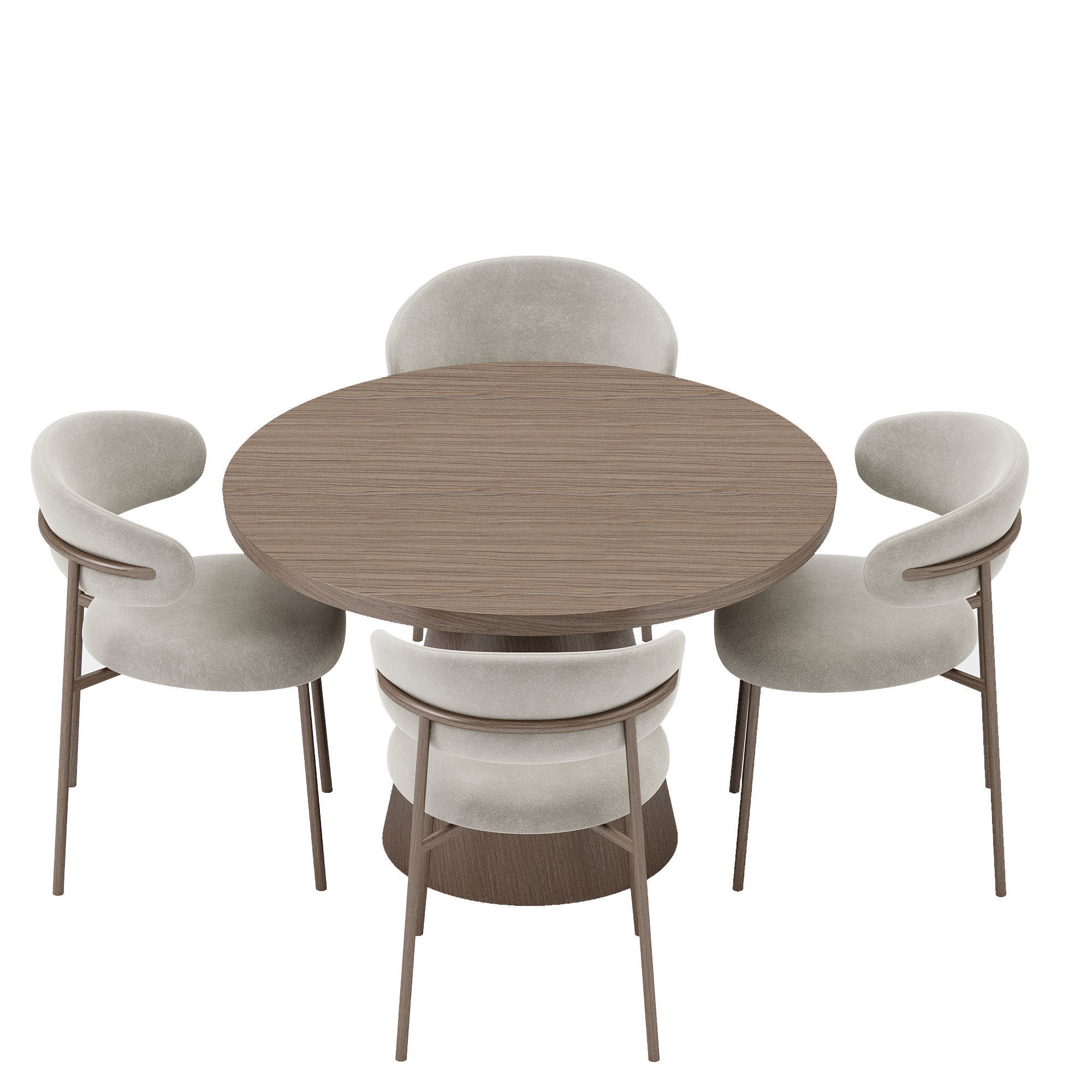Dining set 01 3D model_1