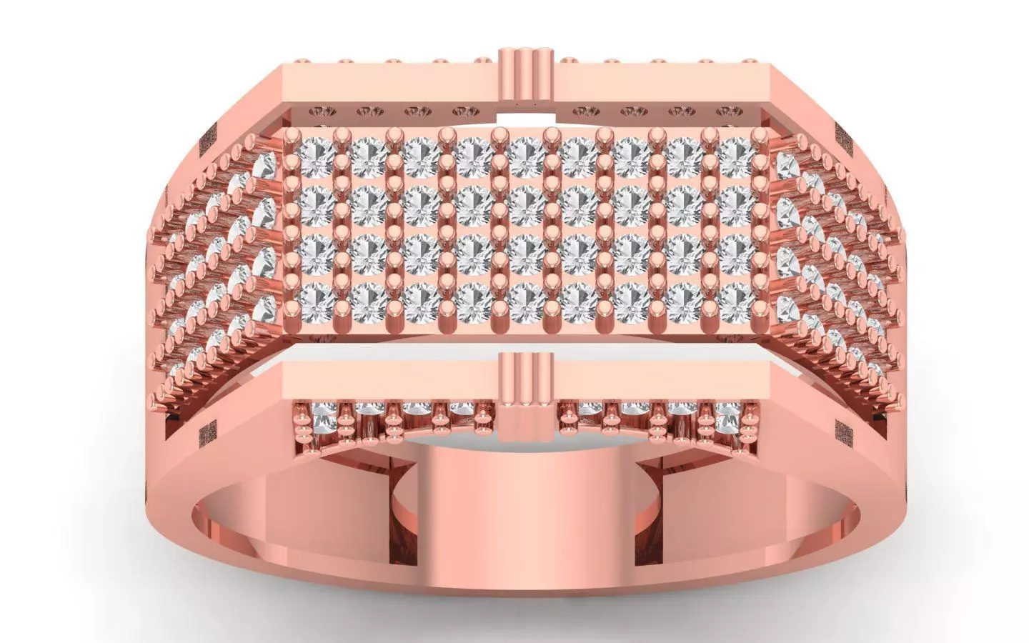 Solitaire Wedding Engagement Mens Ring 3D print model_0