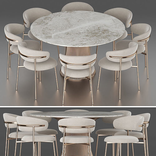 Dining set 04 3D model