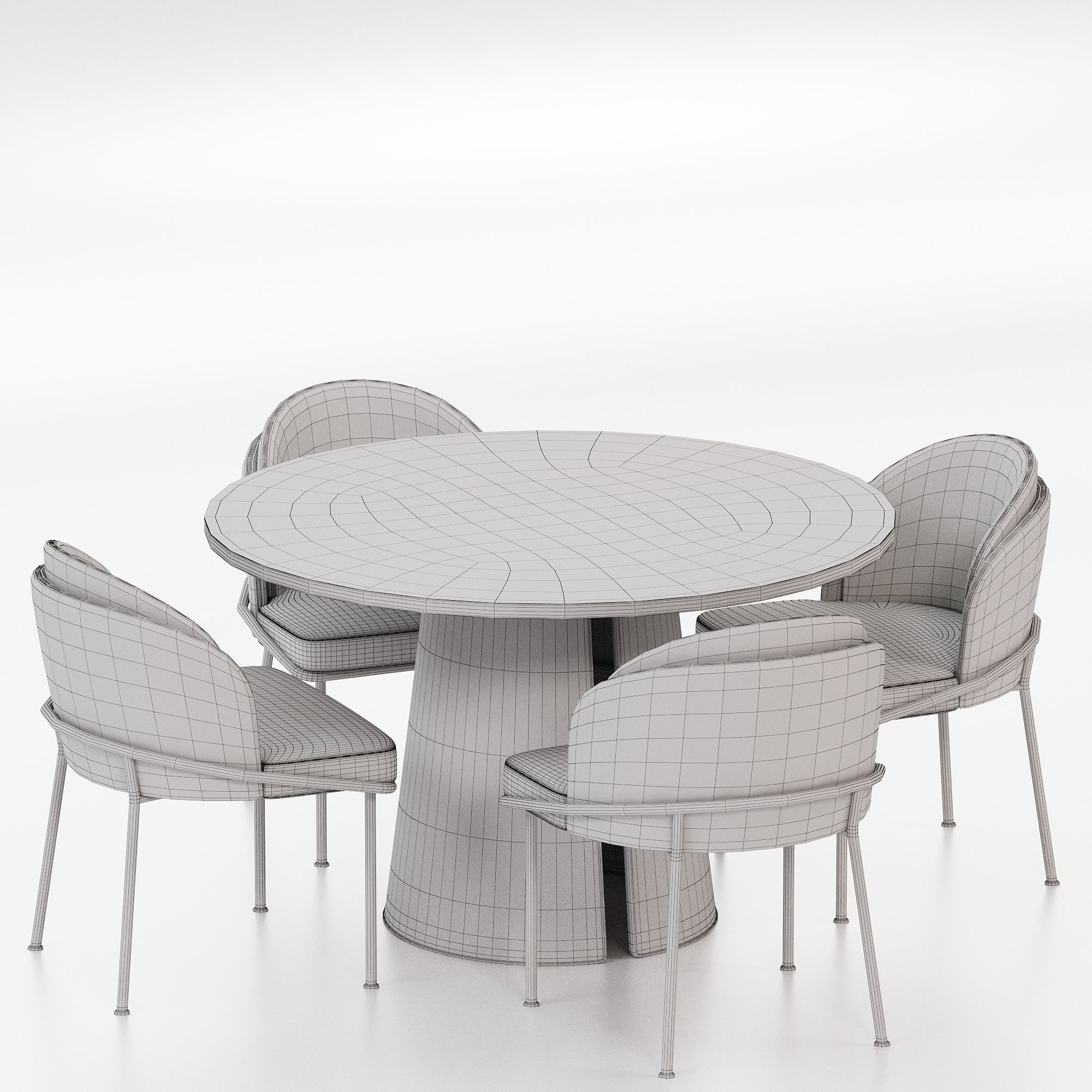 Dining set 06 3D model_3