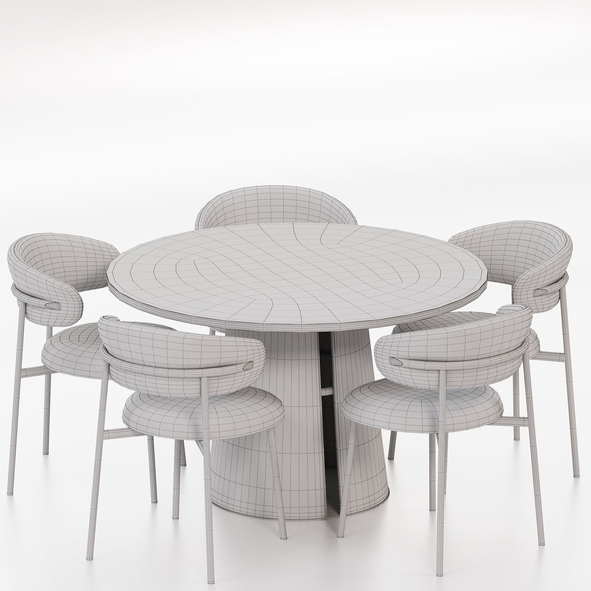 Dining set 07 3D model_8