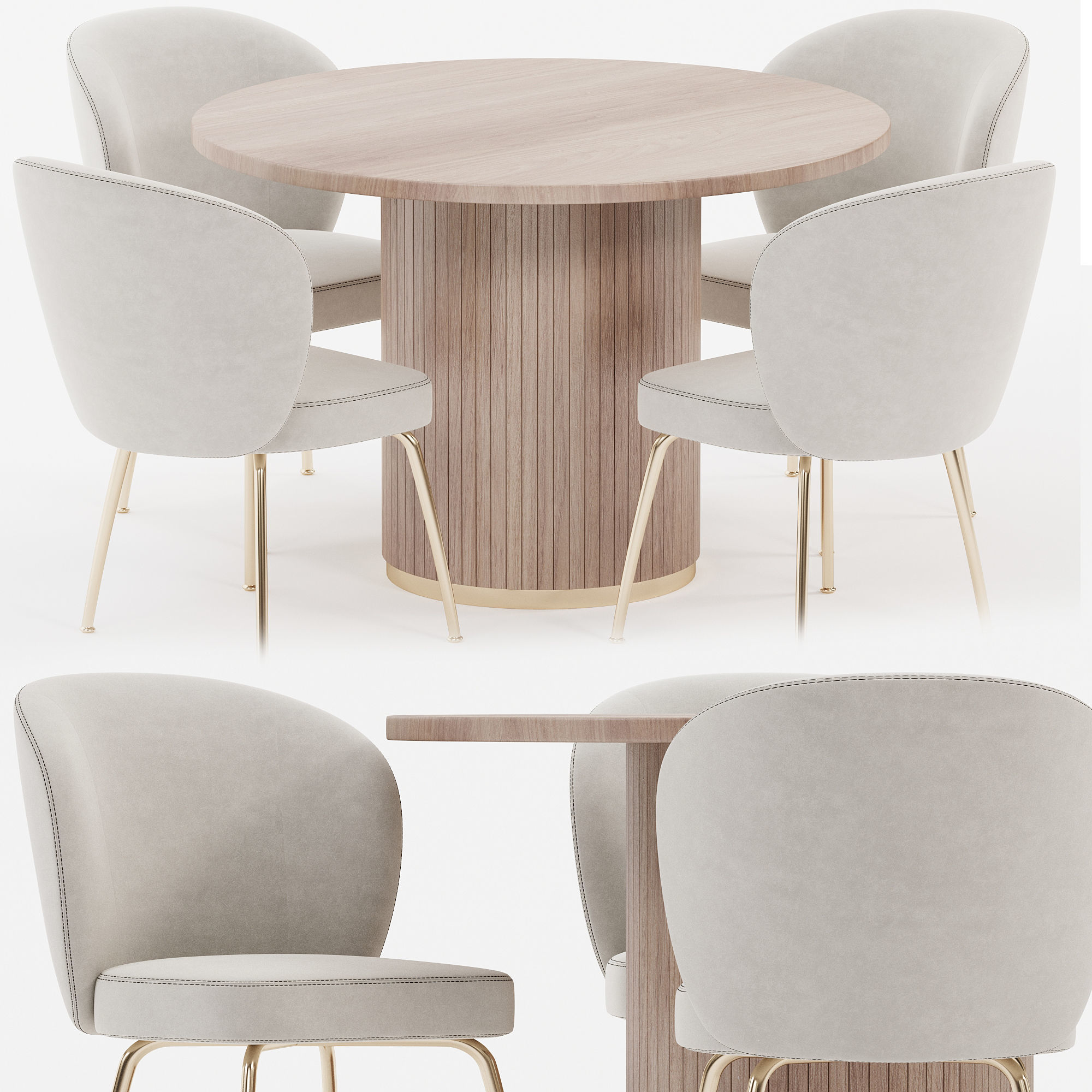 Dining set 10 3D model_7
