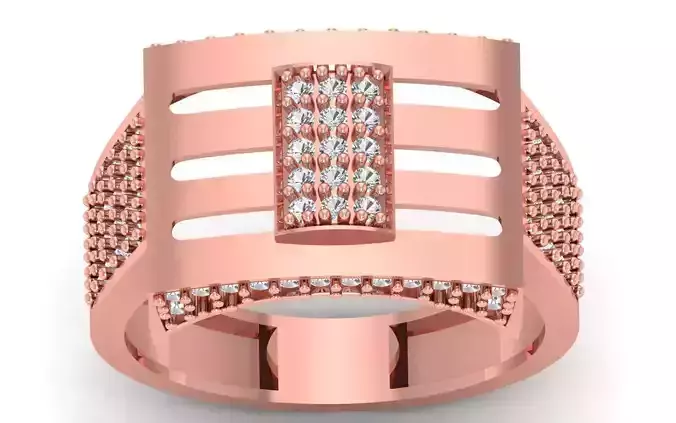 Solitaire Wedding Engagement Men Ring 3D print model
