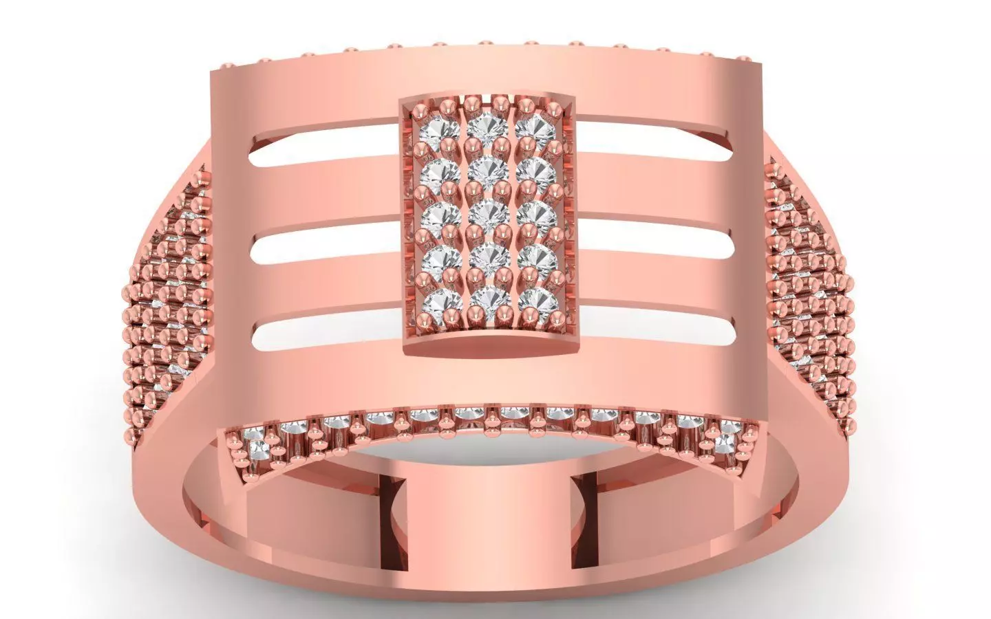 Solitaire Wedding Engagement Men Ring 3D print model_0