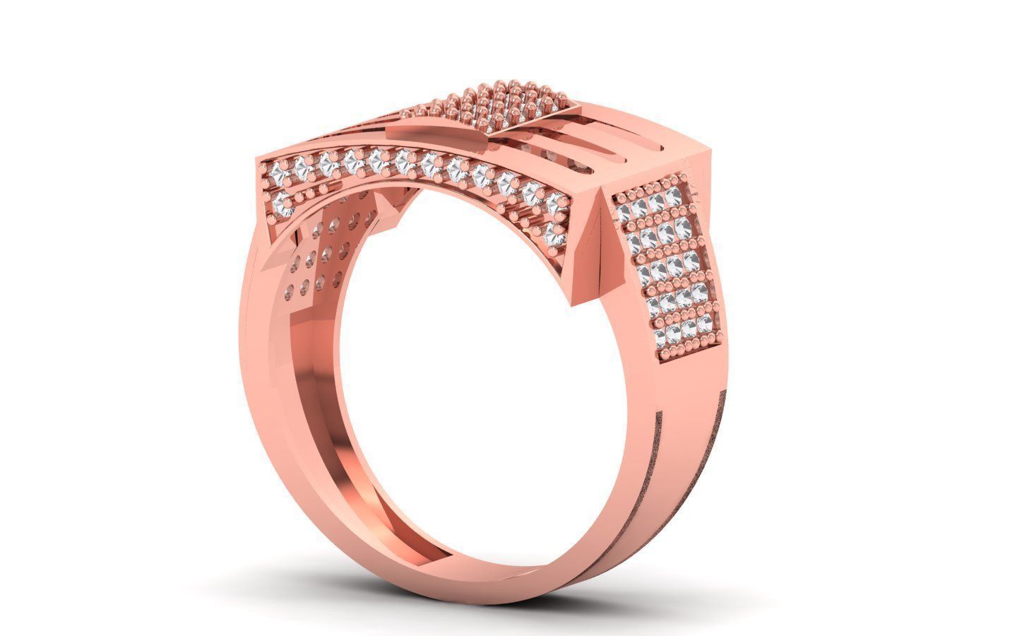 Solitaire Wedding Engagement Men Ring 3D print model_2