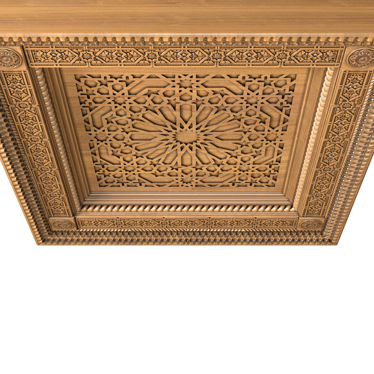 Ceiling in oriental style Arabic decorative ceiling 3D model_4
