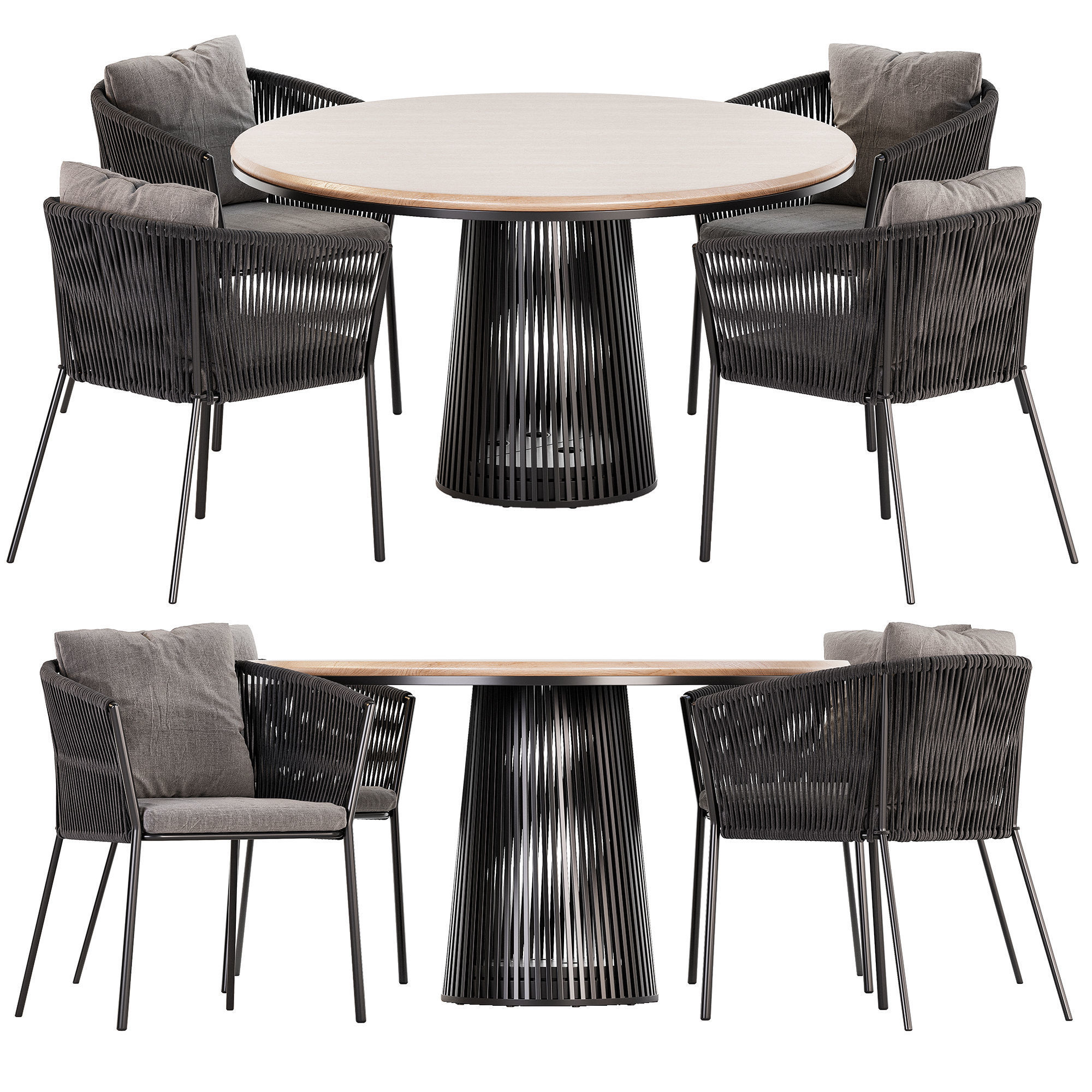 dining set 16 3D model_2