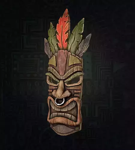 African Wood Mask